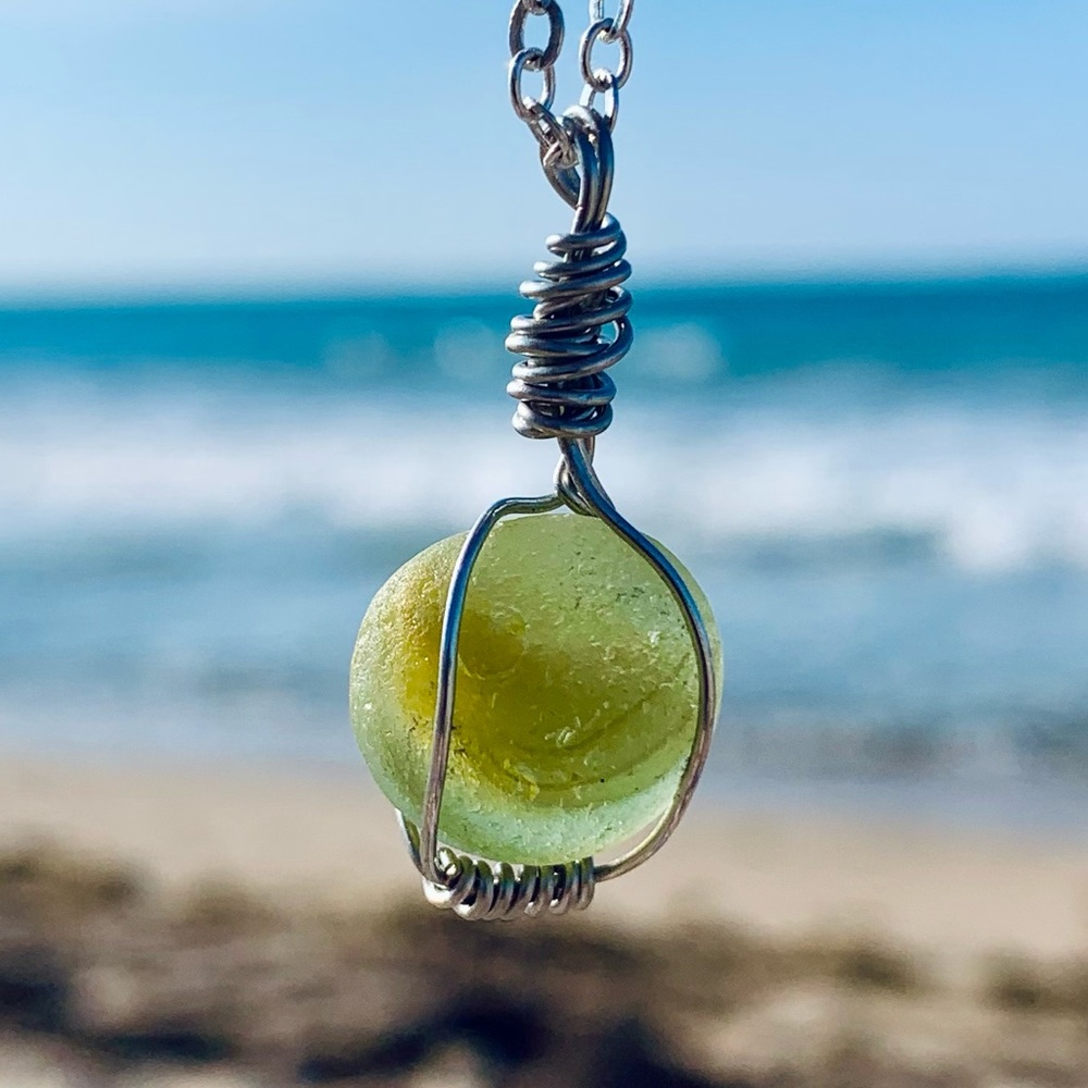 Tropical Love Seaglass Necklace - Picture 1 of 8